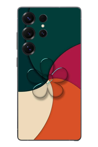 Le Balvo Samsung Galaxy S25 Ultra Uyumlu Modern Yonca Renkleri Baskılı Silikon Kılıf