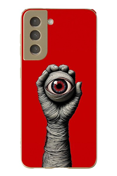 Le Balvo Samsung Galaxy S21 FE Uyumlu Tek Göz Elde Baskılı Silikon Kılıf