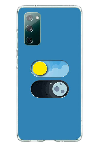 Le Balvo Samsung Galaxy S20 FE Uyumlu Gece Gündüz Geçiş Baskılı Silikon Kılıf