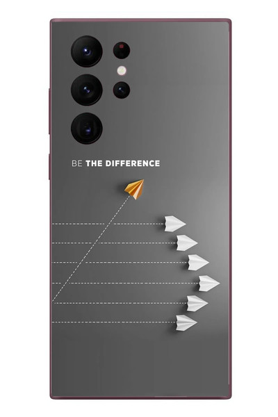 Le Balvo Samsung Galaxy S22 Ultra Uyumlu Be The Difference Baskılı Silikon Kılıf