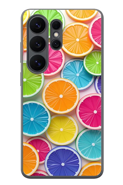 Le Balvo Samsung Galaxy S26 Ultra Uyumlu Renkli Lime Dilimler Baskılı Silikon Kılıf