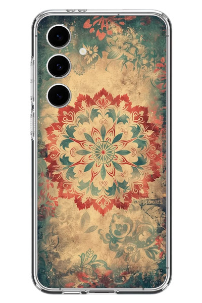 Le Balvo Samsung Galaxy S24 FE Uyumlu Ebru Çizgisel Baskılı Silikon Kılıf