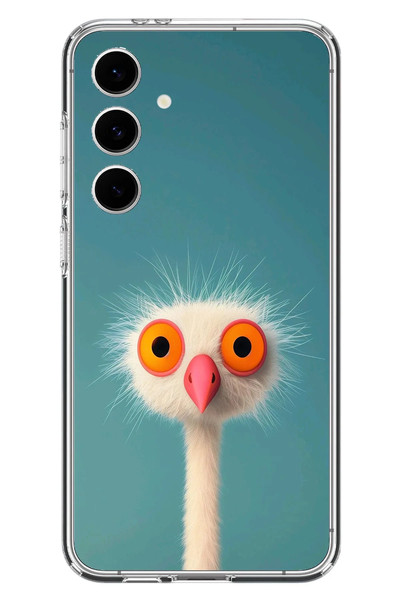 Le Balvo Samsung Galaxy S24 FE Uyumlu Şaşkın Hayvan Baskılı Silikon Kılıf
