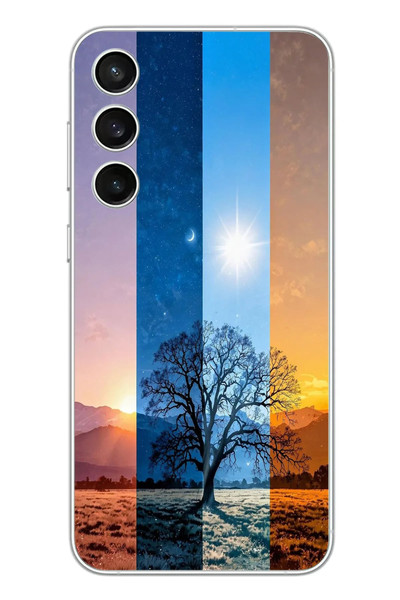 Le Balvo Samsung Galaxy S23 FE Uyumlu Gündoğumu Mevsimi Baskılı Silikon Kılıf