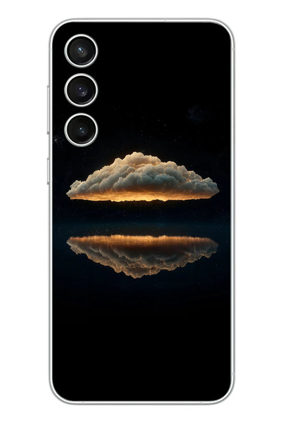 Le Balvo Samsung Galaxy S23 FE Uyumlu Bulut Yansıması Baskılı Silikon Kılıf