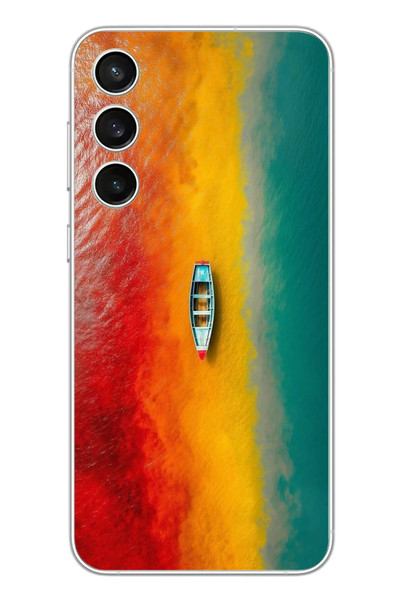Le Balvo Samsung Galaxy S23 FE Uyumlu Rengarenk Tekne Baskılı Silikon Kılıf
