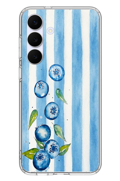 Le Balvo Samsung Galaxy S25 FE Uyumlu Yaban Mersinleri Baskılı Silikon Kılıf