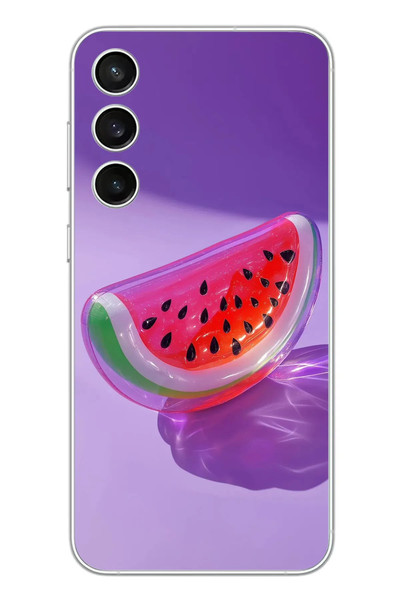 Le Balvo Samsung Galaxy S23 FE Uyumlu Karpuz Jelibon Baskılı Silikon Kılıf