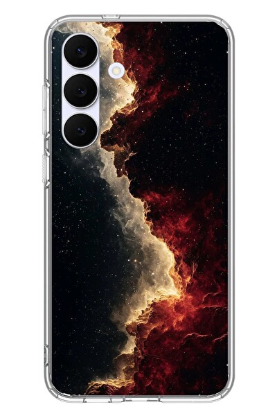 Le Balvo Samsung Galaxy S25 FE Uyumlu Uzay Boşluğu Baskılı Silikon Kılıf