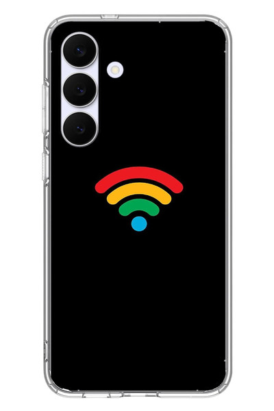 Le Balvo Samsung Galaxy S25 FE Uyumlu Wifi Simgesi Baskılı Silikon Kılıf