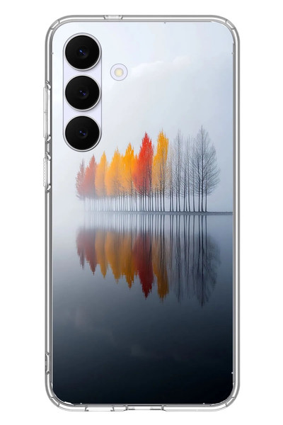 Le Balvo Samsung Galaxy S25 FE Uyumlu Sonbahar Zamanı Baskılı Silikon Kılıf