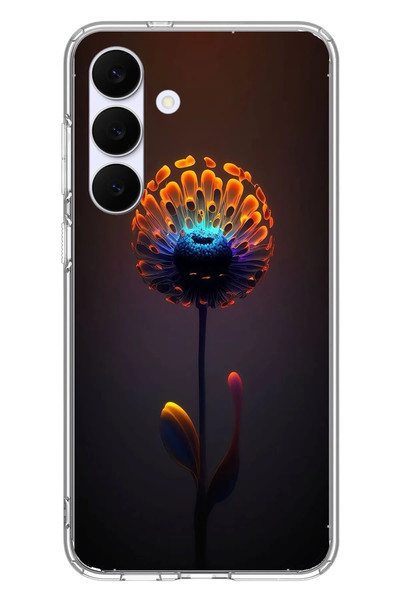 Le Balvo Samsung Galaxy S25 FE Uyumlu Büyülü Çiçek Baskılı Silikon Kılıf