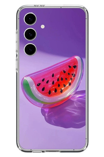 Le Balvo Samsung Galaxy S24 FE Uyumlu Karpuz Jelibon Baskılı Silikon Kılıf