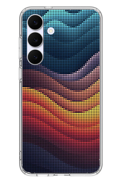 Le Balvo Samsung Galaxy S25 FE Uyumlu Noktalı Renkler Baskılı Silikon Kılıf