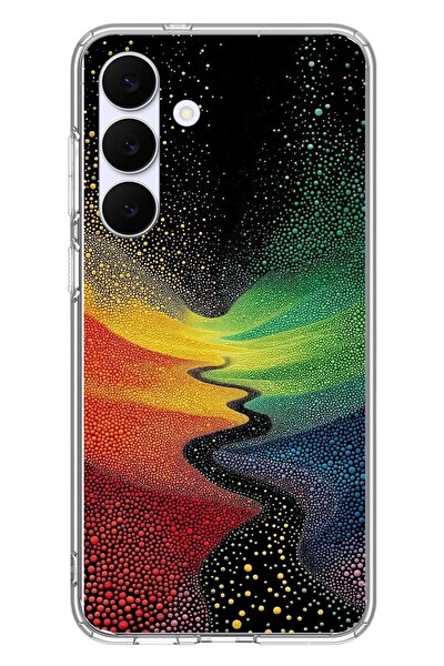 Le Balvo Samsung Galaxy S25 FE Uyumlu Renkli Yollar Baskılı Silikon Kılıf