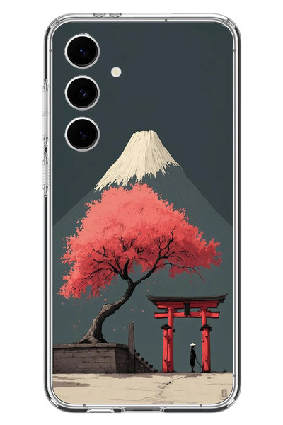 Le Balvo Samsung Galaxy S24 FE Uyumlu Fuji Dağı Baskılı Silikon Kılıf