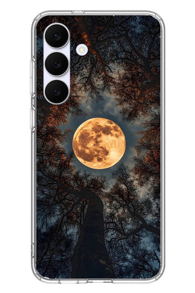 Le Balvo Samsung Galaxy S25 FE Uyumlu Ay Gökyüzü Baskılı Silikon Kılıf