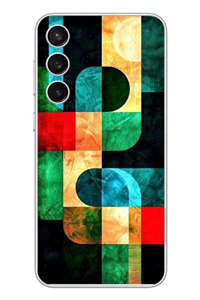 Le Balvo Samsung Galaxy S23 FE Uyumlu Modern Çizgiler Baskılı Silikon Kılıf
