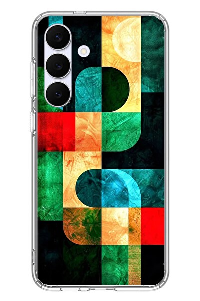 Le Balvo Samsung Galaxy S25 FE Uyumlu Modern Çizgiler Baskılı Silikon Kılıf