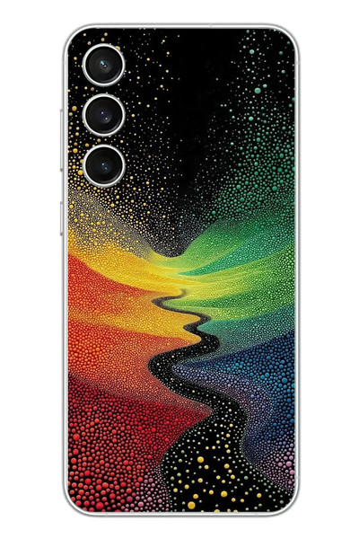 Le Balvo Samsung Galaxy S23 FE Uyumlu Renkli Yollar Baskılı Silikon Kılıf