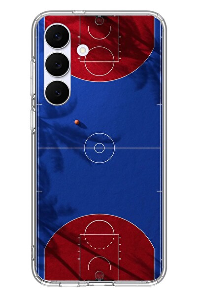 Le Balvo Samsung Galaxy S25 FE Uyumlu Basketbol Sahası Baskılı Silikon Kılıf