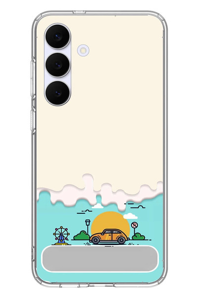 Le Balvo Samsung Galaxy S25 FE Uyumlu Tatil Yolu Baskılı Silikon Kılıf
