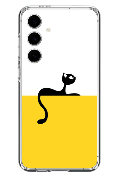 Le Balvo Samsung Galaxy S24 FE Uyumlu Dişi Kedi Baskılı Silikon Kılıf