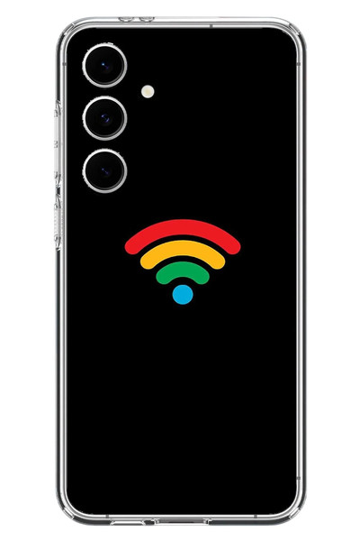 Le Balvo Samsung Galaxy S24 FE Uyumlu Wifi Simgesi Baskılı Silikon Kılıf