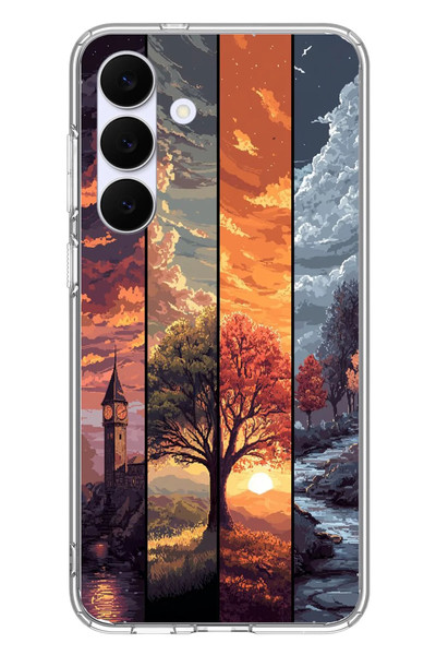 Le Balvo Samsung Galaxy S25 FE Uyumlu Sonbahar İlkbaharım Baskılı Silikon Kılıf