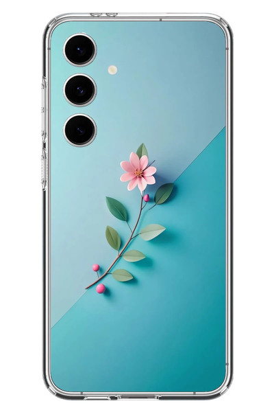 Le Balvo Samsung Galaxy S24 FE Uyumlu Çiçeğin Pembesi Baskılı Silikon Kılıf