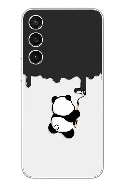 Le Balvo Samsung Galaxy S23 FE Uyumlu Boyacı Panda Baskılı Silikon Kılıf