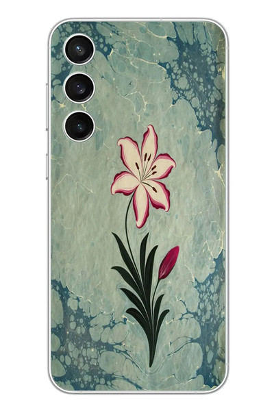 Le Balvo Samsung Galaxy S23 FE Uyumlu Çiçek Deseni Baskılı Silikon Kılıf