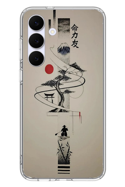 Le Balvo Samsung Galaxy S25 FE Uyumlu Japon Felsefesi Baskılı Silikon Kılıf
