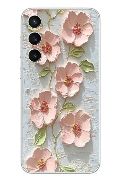 Le Balvo Samsung Galaxy S23 FE Uyumlu Gül Kurusu Baskılı Silikon Kılıf