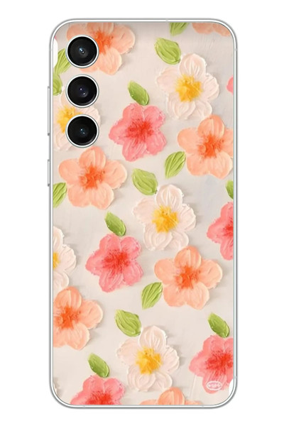 Le Balvo Samsung Galaxy S23 FE Uyumlu Güzel Papatyalar Baskılı Silikon Kılıf