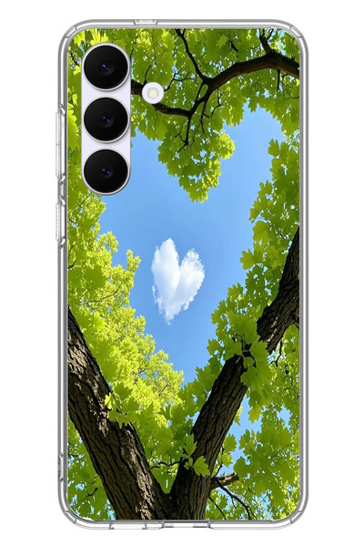 Le Balvo Samsung Galaxy S25 FE Uyumlu Kalpli Ağaç Baskılı Silikon Kılıf