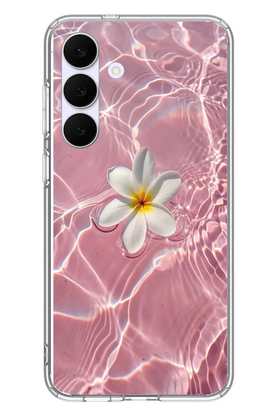 Le Balvo Samsung Galaxy S25 FE Uyumlu Dalgalı Papatya Baskılı Silikon Kılıf