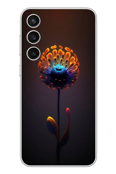Le Balvo Samsung Galaxy S23 FE Uyumlu Büyülü Çiçek Baskılı Silikon Kılıf