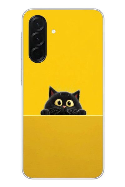 Le Balvo Samsung Galaxy A36 Uyumlu Sarı Gözlü Kedi Baskılı Silikon Kılıf