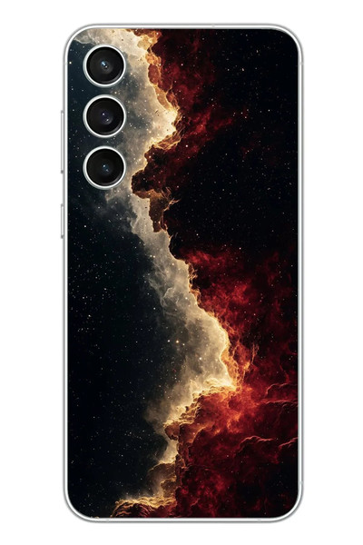 Le Balvo Samsung Galaxy S23 FE Uyumlu Uzay Boşluğu Baskılı Silikon Kılıf