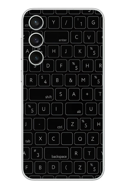Le Balvo Samsung Galaxy S23 FE Uyumlu Klavye Tuşları Baskılı Silikon Kılıf