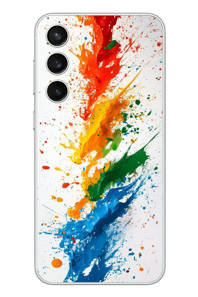 Le Balvo Samsung Galaxy S23 FE Uyumlu Renk Skalası Baskılı Silikon Kılıf