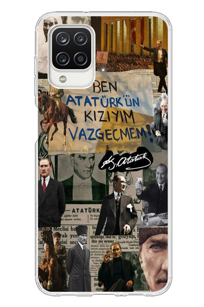 Le Balvo Samsung Galaxy A12 Uyumlu Ben Atatürk Kızıyım Baskılı Silikon Kılıf