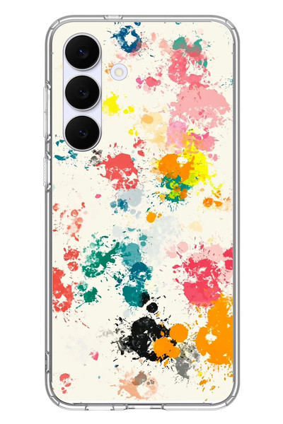 Le Balvo Samsung Galaxy S25 FE Uyumlu Renkli Boyalar Baskılı Silikon Kılıf