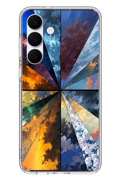 Le Balvo Samsung Galaxy S25 FE Uyumlu Mevsim Geçişleri Baskılı Silikon Kılıf