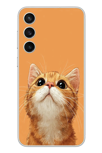 Le Balvo Samsung Galaxy S23 FE Uyumlu Masum Kedi Baskılı Silikon Kılıf