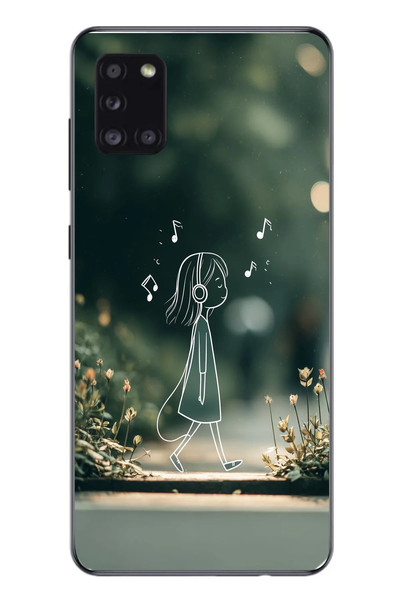 Le Balvo Samsung Galaxy A31 Uyumlu Neon Kız Çocugu Baskılı Silikon Kılıf
