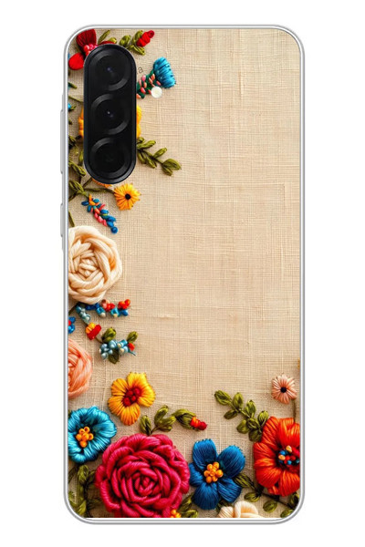 Le Balvo Samsung Galaxy A36 Uyumlu İşlemeli İğne Oyası Baskılı Silikon Kılıf