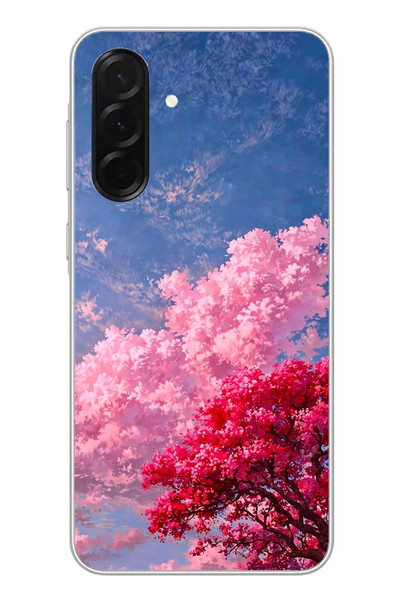 Le Balvo Samsung Galaxy A36 Uyumlu Kırmızı Pembe Ağaçlar Baskılı Silikon Kılıf