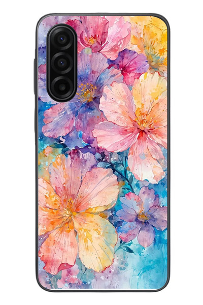 Le Balvo Samsung Galaxy A17 Uyumlu Yağlı Boya Çiçekler Baskılı Silikon Kılıf